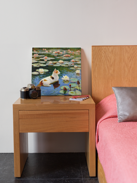 Contemplation in the Water Lily Pond - Canvas Print