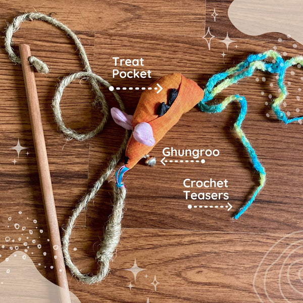 Mouse Hunting Toy with Catnip - 100% Biodegradable