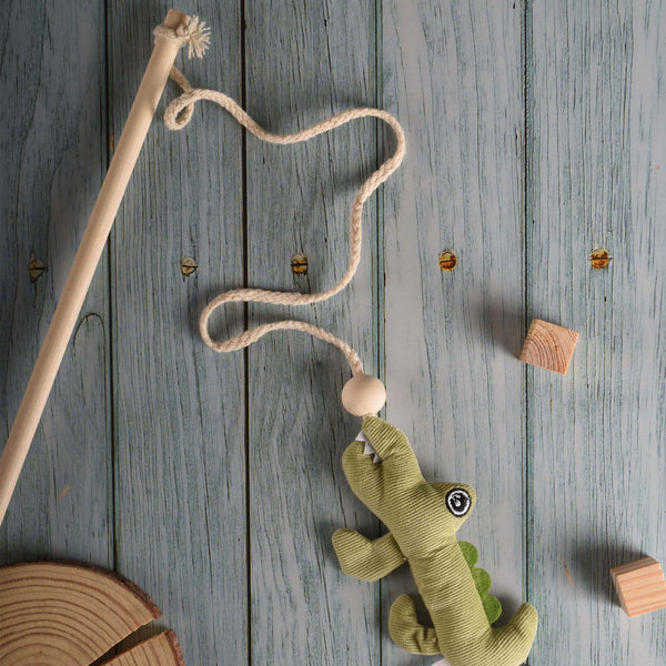Catnip Crocodile Toy Stick