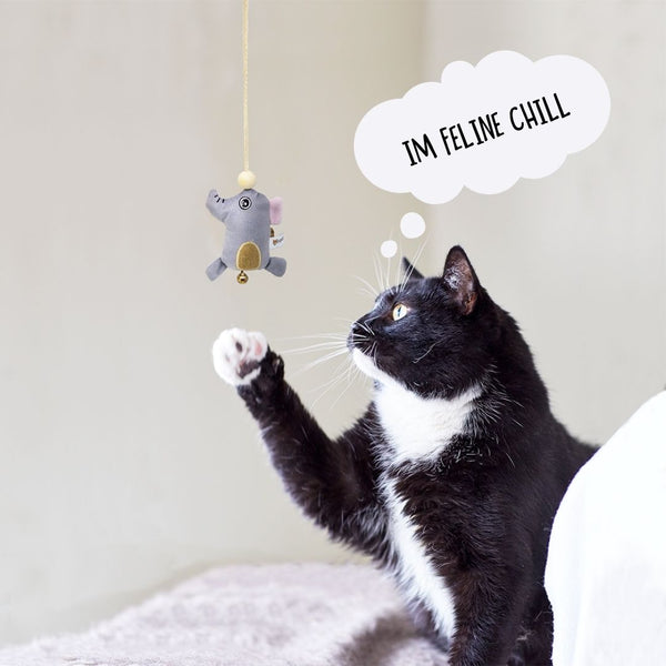 Catnip Elephant Toy Stick