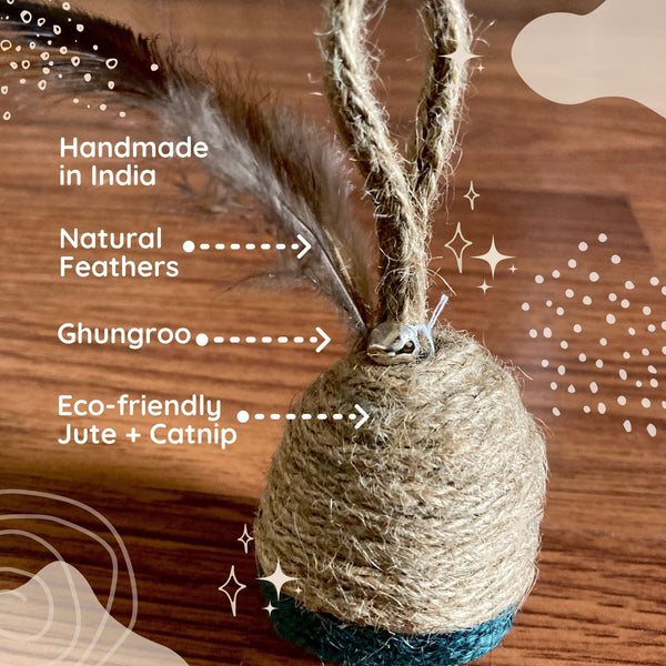 Eco Jute Toy with Catnip - 100% Biodegradable