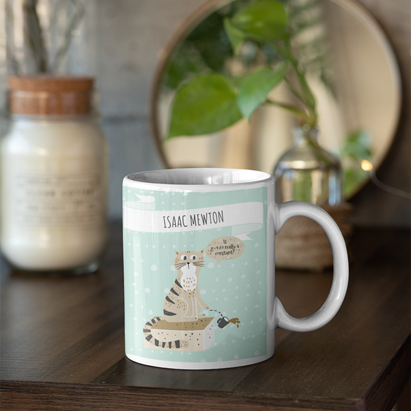 Isaac Mewton Mug - Curious Cat Company