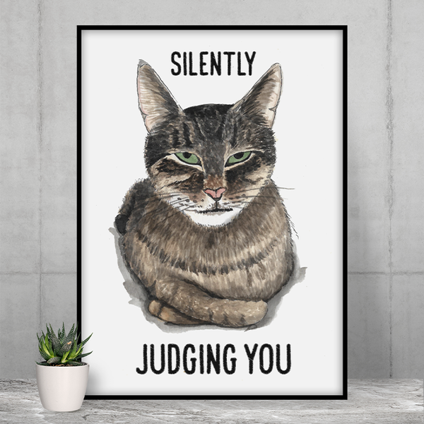 Judgmental Cat - Poster - Curious Cat Company
