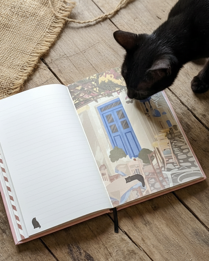 A5 Journal with 5 Detachable Postcards