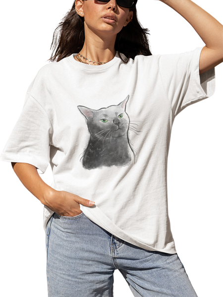 Dissociating Cat Meme Tee