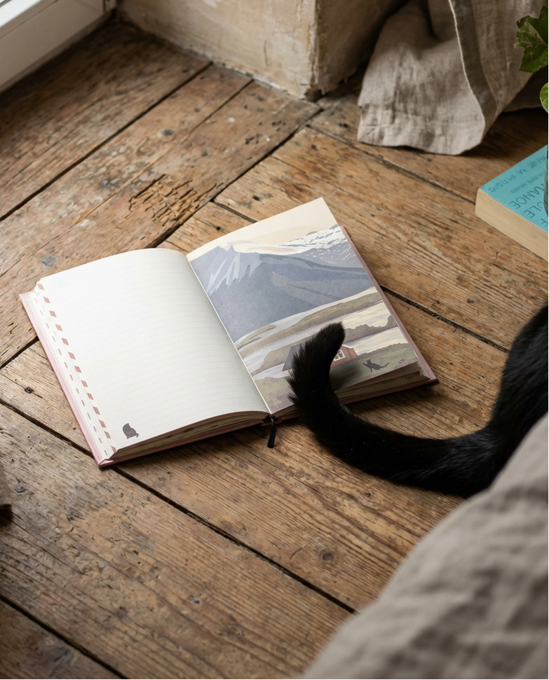 A5 Journal with 5 Detachable Postcards