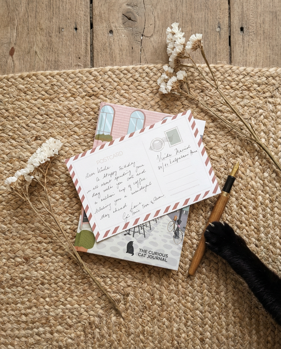 A5 Journal with 5 Detachable Postcards