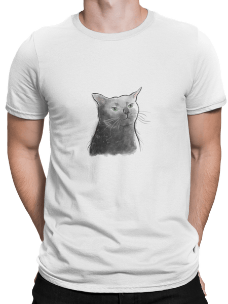 Dissociating Cat Meme Tee - Curious Cat Company - T-shirts
