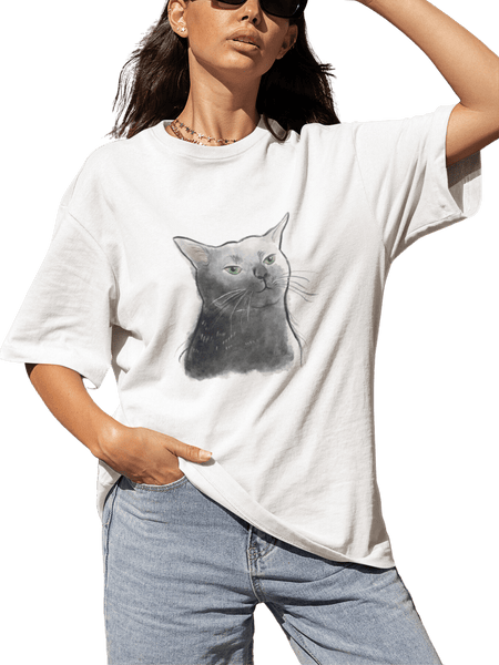Dissociating Cat Meme Tee - Curious Cat Company - T-shirts