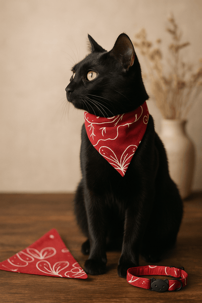 Ecofriendly Pet Collar Sets - Natural Cotton - Curious Cat Company - Cat Supplies