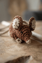 Hand - knitted Mouse Wand Toy - Cats for Conservation - Curious Cat Company - Cat Toys
