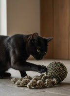 Hand - knitted Octopus Toy with Treat Pouch - Cats for Conservation - Curious Cat Company - Cat Toys