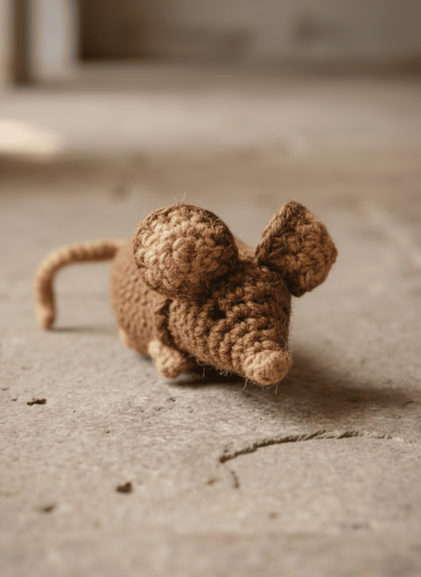 Handwoven Jute Rat Toy with Treat Pocket - Cats for Conservation - Curious Cat Company - Cat Toys
