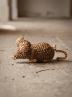 Handwoven Jute Rat Toy with Treat Pocket - Cats for Conservation - Curious Cat Company - Cat Toys