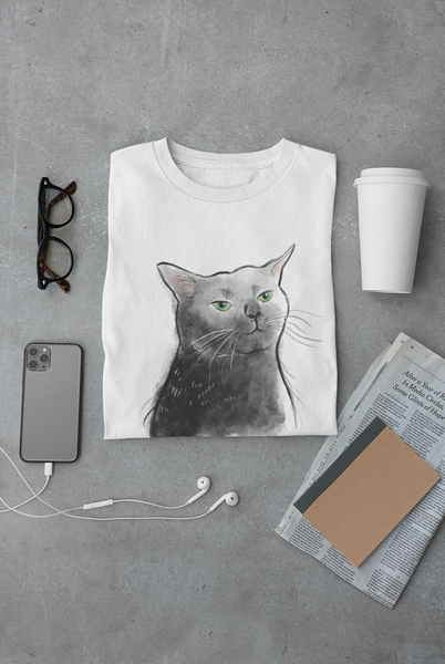 Dissociating Cat Meme Tee