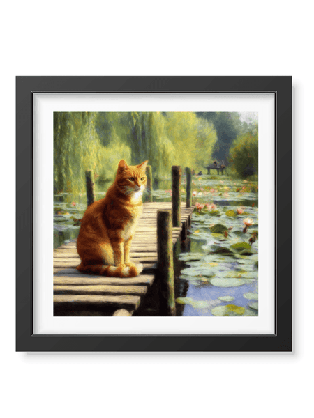 Observing the Water Lillies Poster - Curious Cat Company - Wall Art