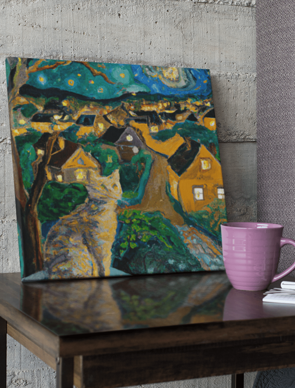 Plans at Dusk - Canvas Print - Curious Cat Company - Wall Art