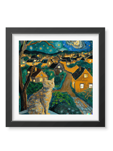 Plans at Dusk Poster - Curious Cat Company - Wall Art