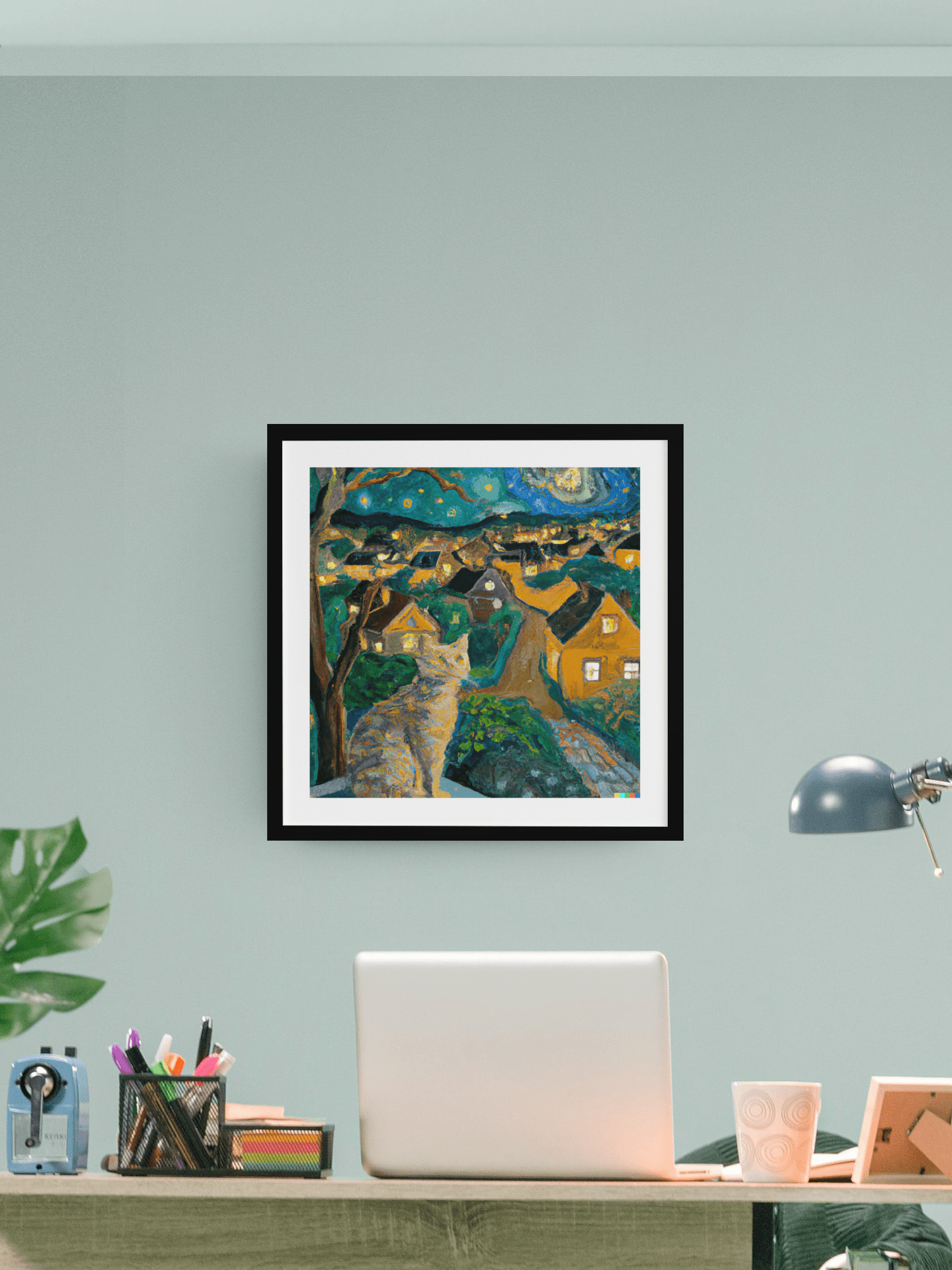 Plans at Dusk Poster - Curious Cat Company - Wall Art