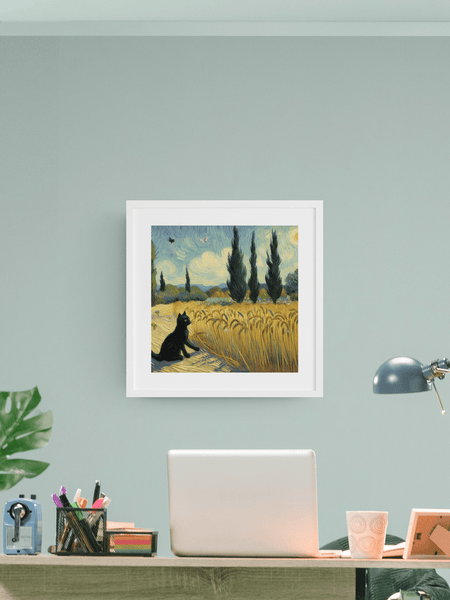 Play Time in the Wheat Fields Poster - Curious Cat Company - Wall Art