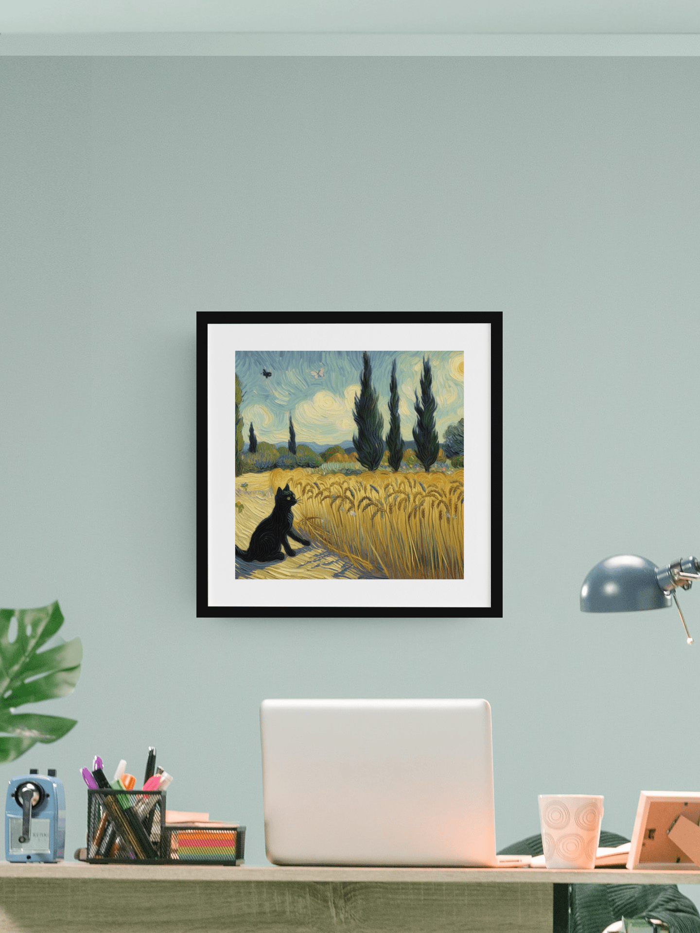 Play Time in the Wheat Fields Poster - Curious Cat Company - Wall Art