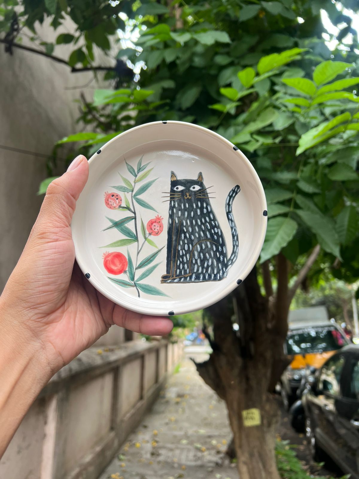 Pommy Handmade Feeder Bowls - Limited Edition - Curious Cat Company - Ceramic Pl