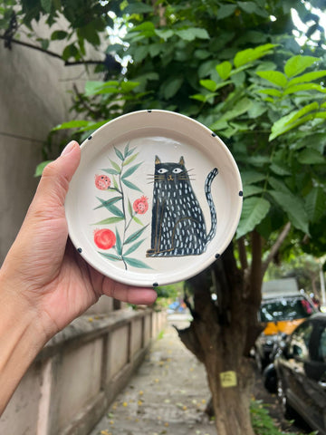 Pommy Handmade Feeder Bowls - Limited Edition - Curious Cat Company - Ceramic Pl