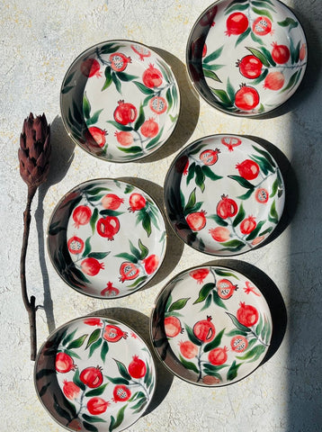 Botanical Ceramic Feeder Bowls - Anti Whisker Fatigue