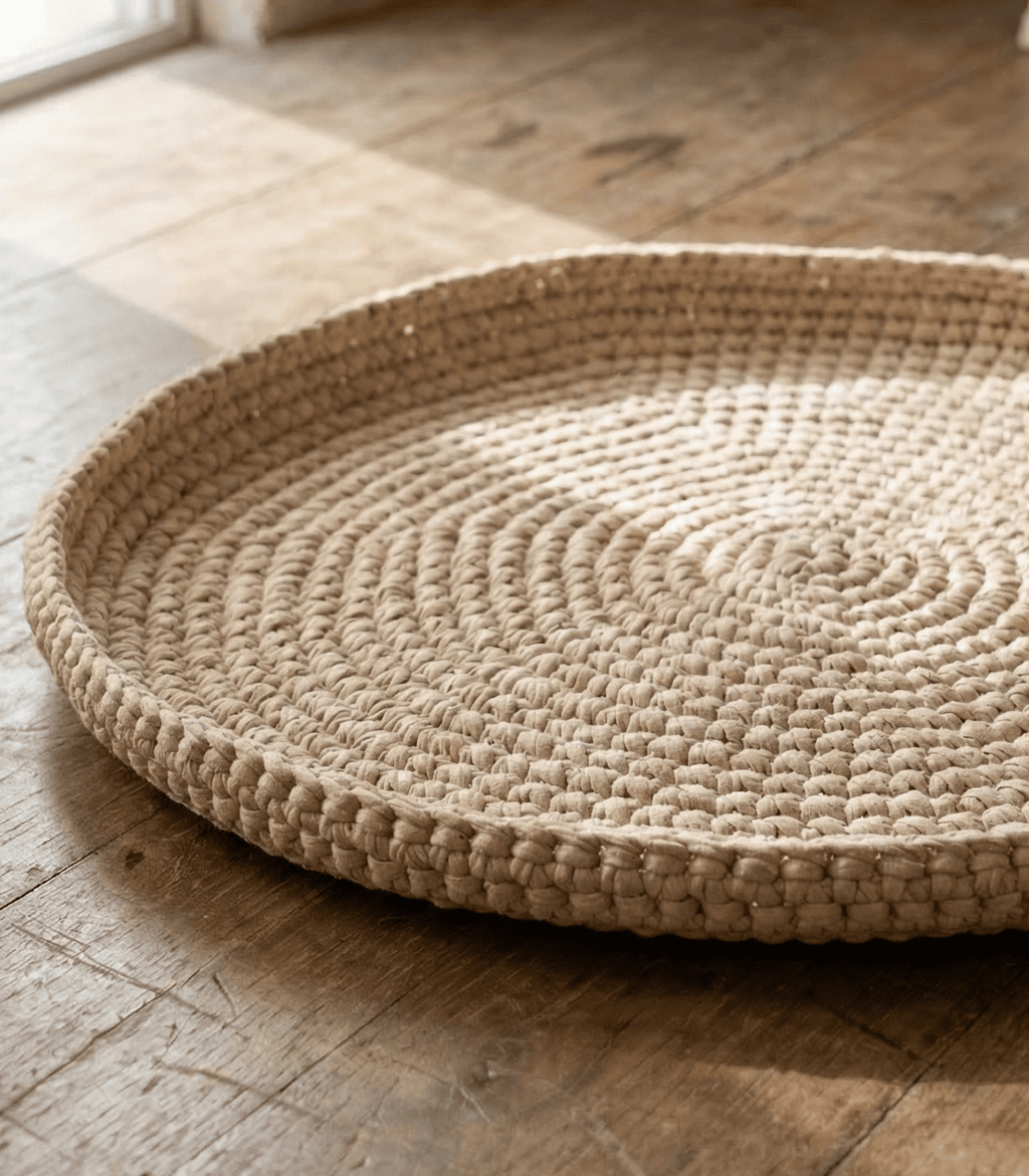 Recycled Cotton Handwoven Mat - Cats for Conservation - Curious Cat Company - Cat Beds