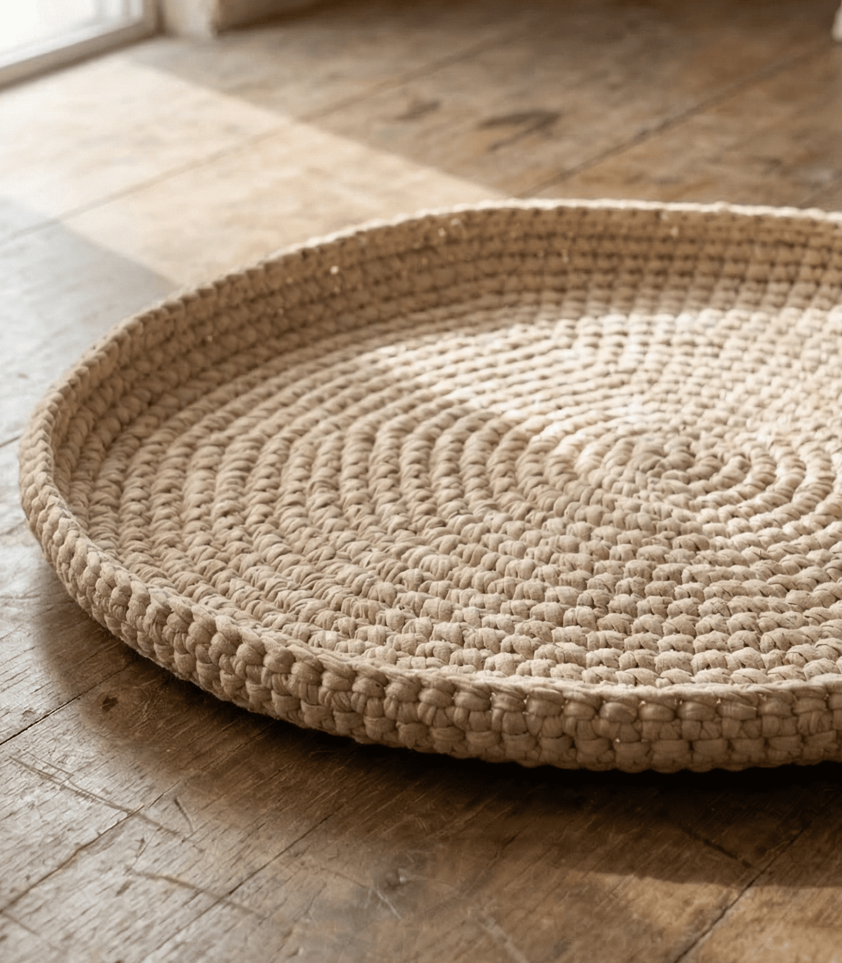 Recycled Cotton Handwoven Mat - Cats for Conservation - Curious Cat Company - Cat Beds