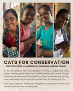 Recycled Cotton Handwoven Mat - Cats for Conservation - Curious Cat Company - Cat Beds