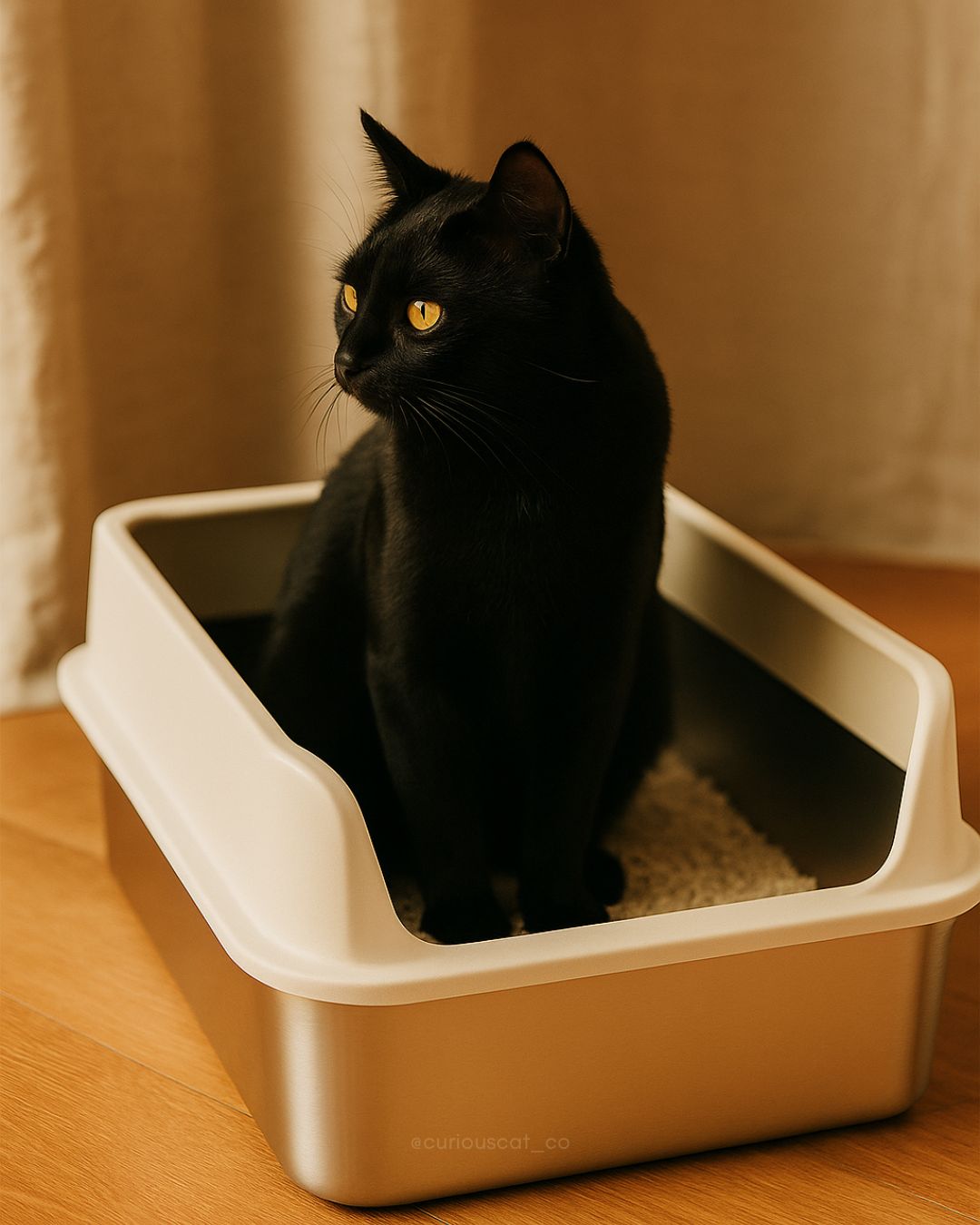 Sustainable Metal Litter Tray - Curious Cat Company - Litter Tray