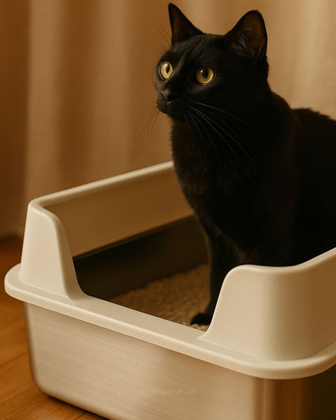Sustainable Metal Litter Tray - Curious Cat Company - Litter Tray