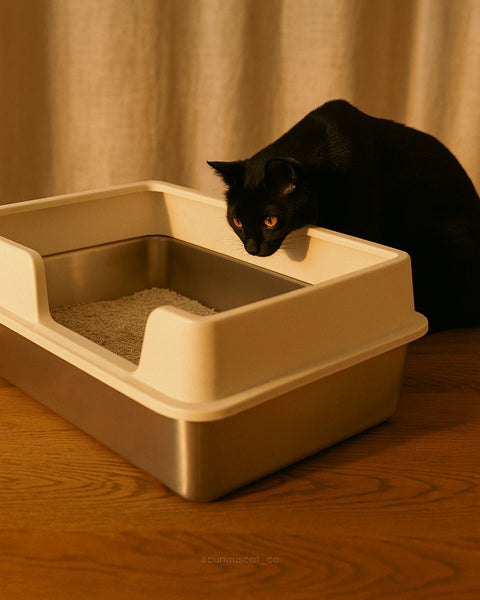 Sustainable Metal Litter Tray - Curious Cat Company - Litter Tray