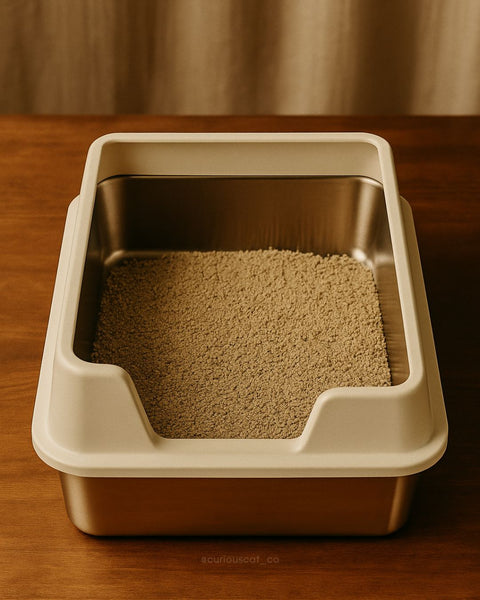 Sustainable Metal Litter Tray - Curious Cat Company - Litter Tray