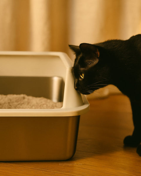 Sustainable Metal Litter Tray - Curious Cat Company - Litter Tray