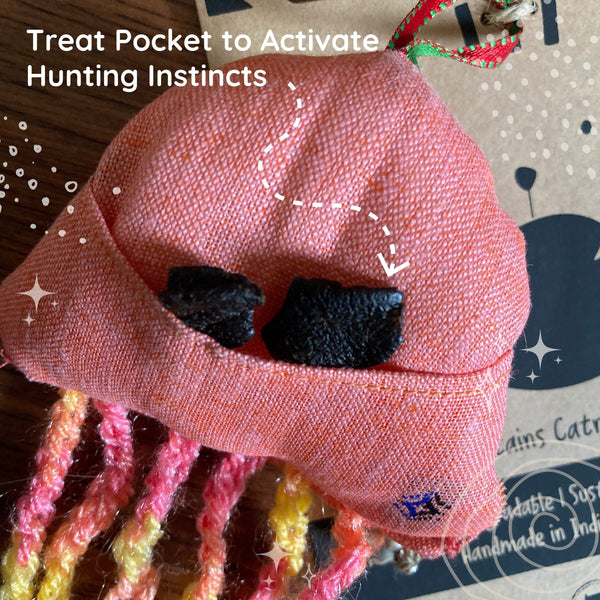 Octopi Hunting Toy with Catnip - 100% Biodegradable