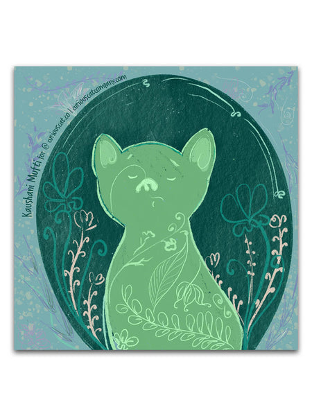 Leafy Kitty - Canvas Print