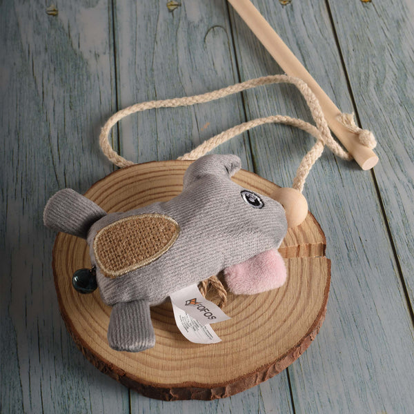 Catnip Elephant Toy Stick