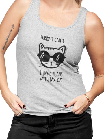 Plans With Cat Tank Top