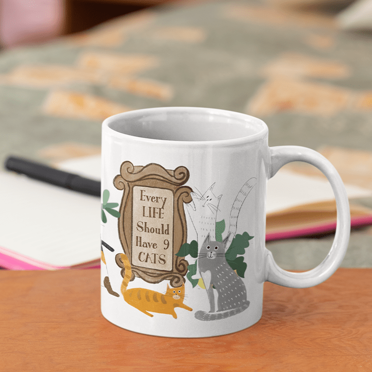 9 Lives Mug - Curious Cat Company - Mugs