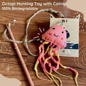 Octopi Hunting Toy with Catnip - 100% Biodegradable