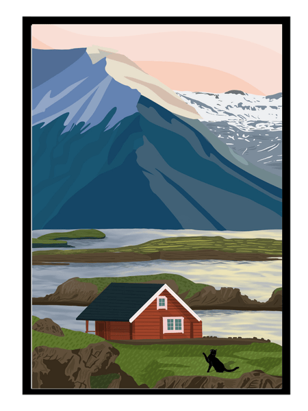 A Summer in Norway - Poster - Curious Cat Company - Wall Art