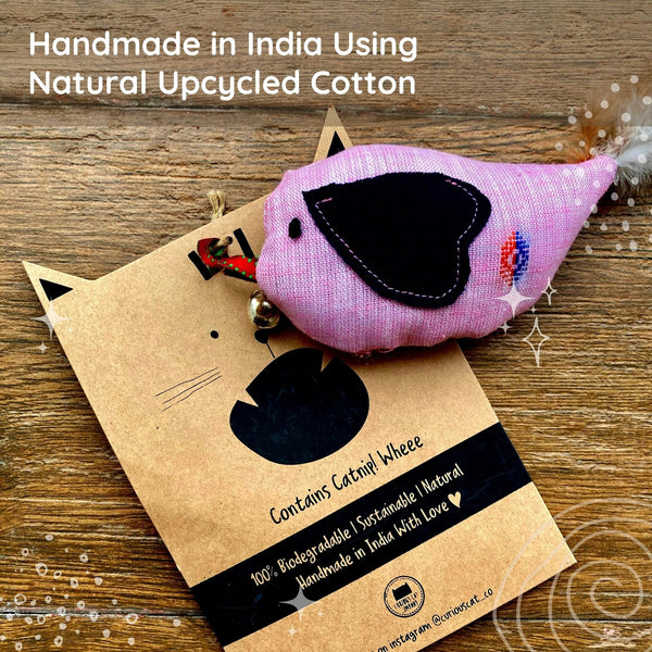 Birdy Hunting Toy with Catnip - 100% Biodegradable - Curious Cat Company - Cat Toys