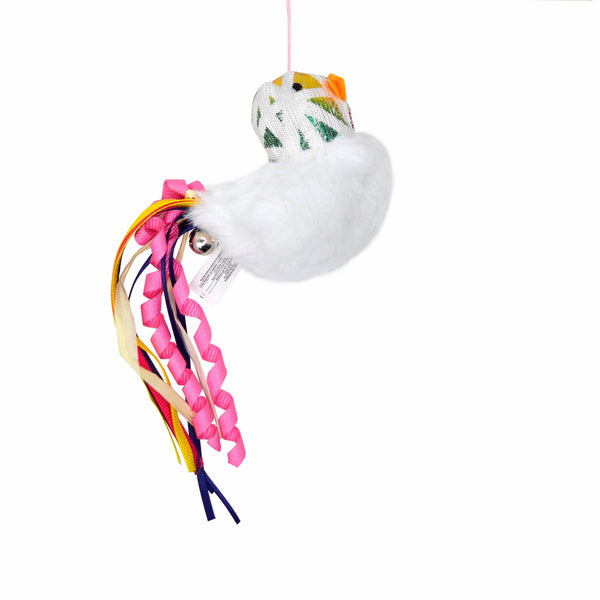 Blocky Meow Bird Wand - Curious Cat Company - Cat Toys