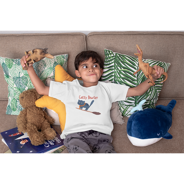 Catty Pawter - Boy's Tee - Curious Cat Company