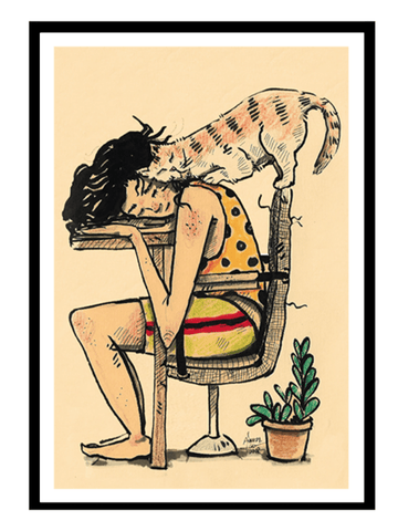 Catnap - Poster - Curious Cat Company - Wall Art