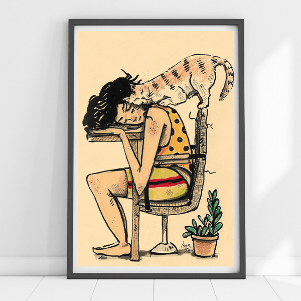 Catnap - Poster - Curious Cat Company - Wall Art