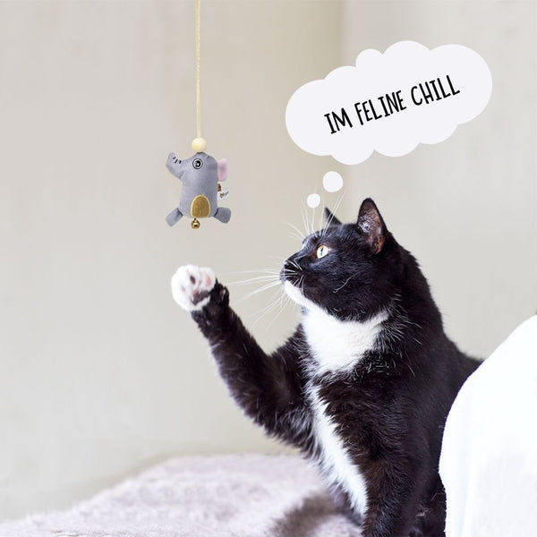 Catnip Elephant Toy Stick - Curious Cat Company - Cat Toys