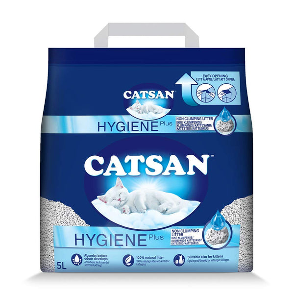 Catsan Hygiene Plus by Whiskas Natural Cat Litter 5L - Curious Cat Company - Cat Litter
